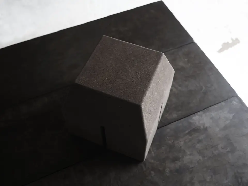 BTC Tabouret by Brendan Tadler, cork, matte grey-brown finish, view 4