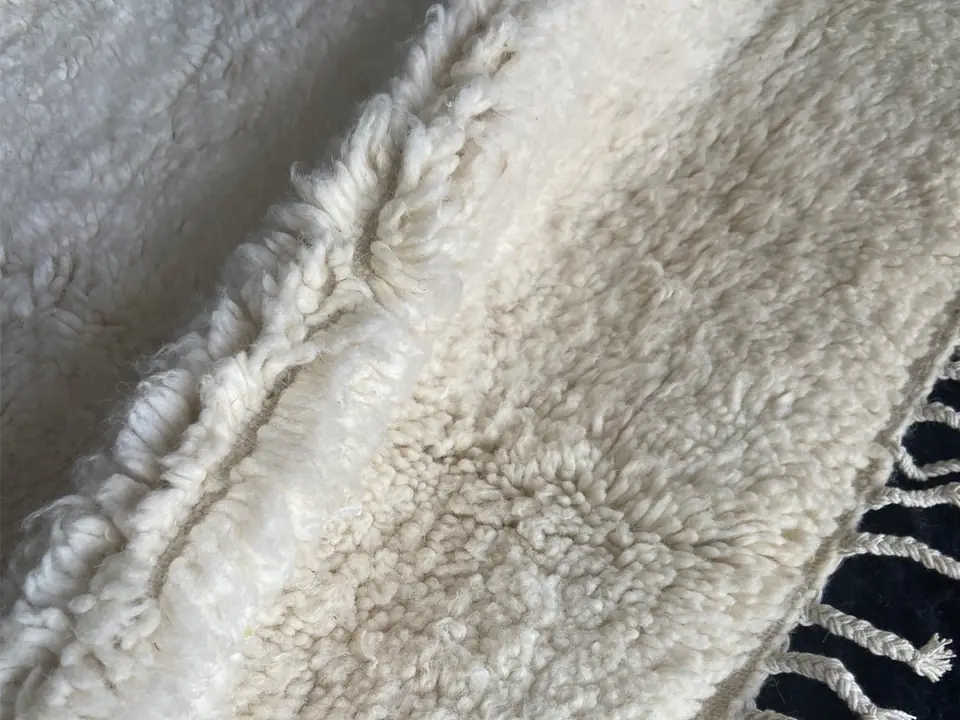 Handmade Moroccan Rug by Brendan Tadler, 100% natural wool, hand woven