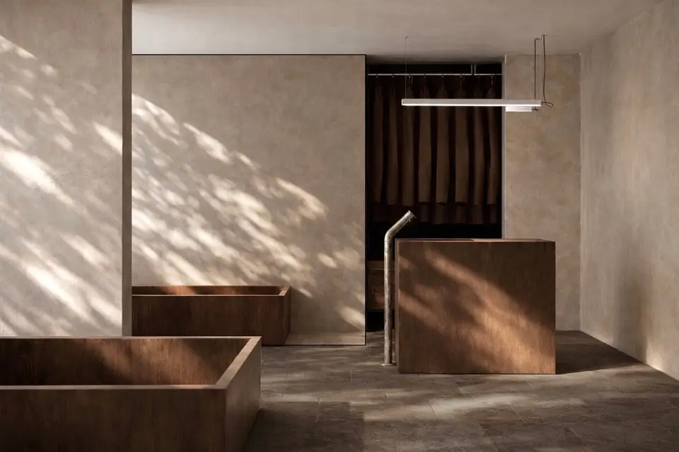 Modern plaster ensuite, private residence in Amagansett, NY