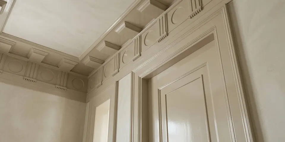 Interior millwork. Manhattan Facade Renovation, private residence in Manhattan, NY